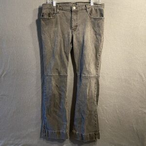 VTG Polo Ralph Lauren Black Fade Denim Jeans 14x32 Knee Seam Y2K Goth Flaws
